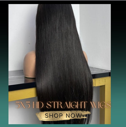 5x5 HD Straight Closure Wigs